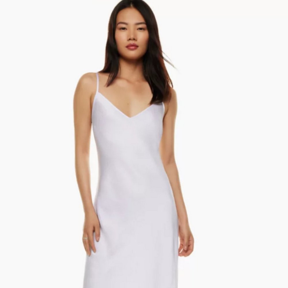 Wilfred Only Slip Midi Dress in White